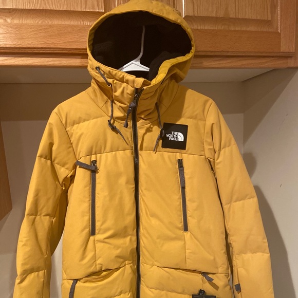 north face pallie down jacket yellow